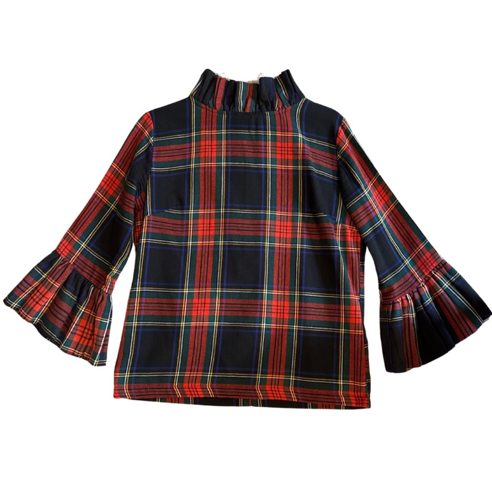 Elizabeth Wilson Katherine Top in Black Tartan